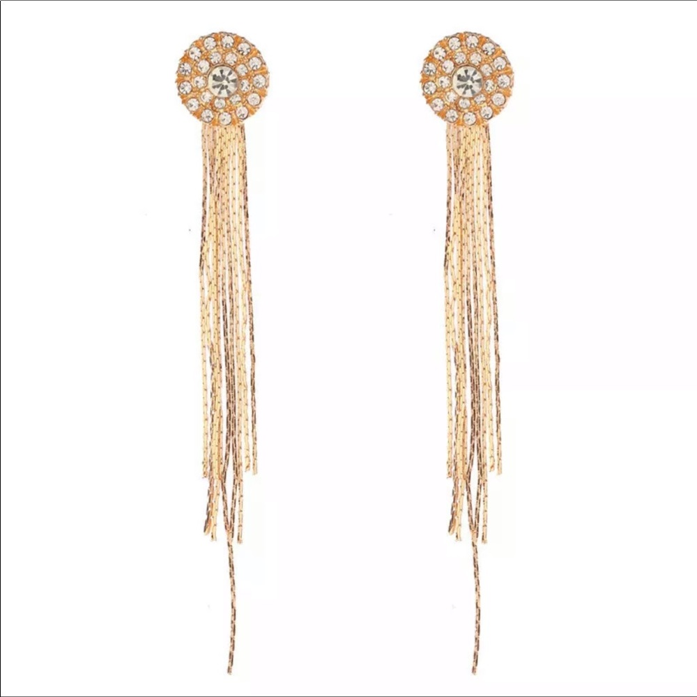 New 925 Sterling Silver Long Tassel Earrings - Picture 7 of 11